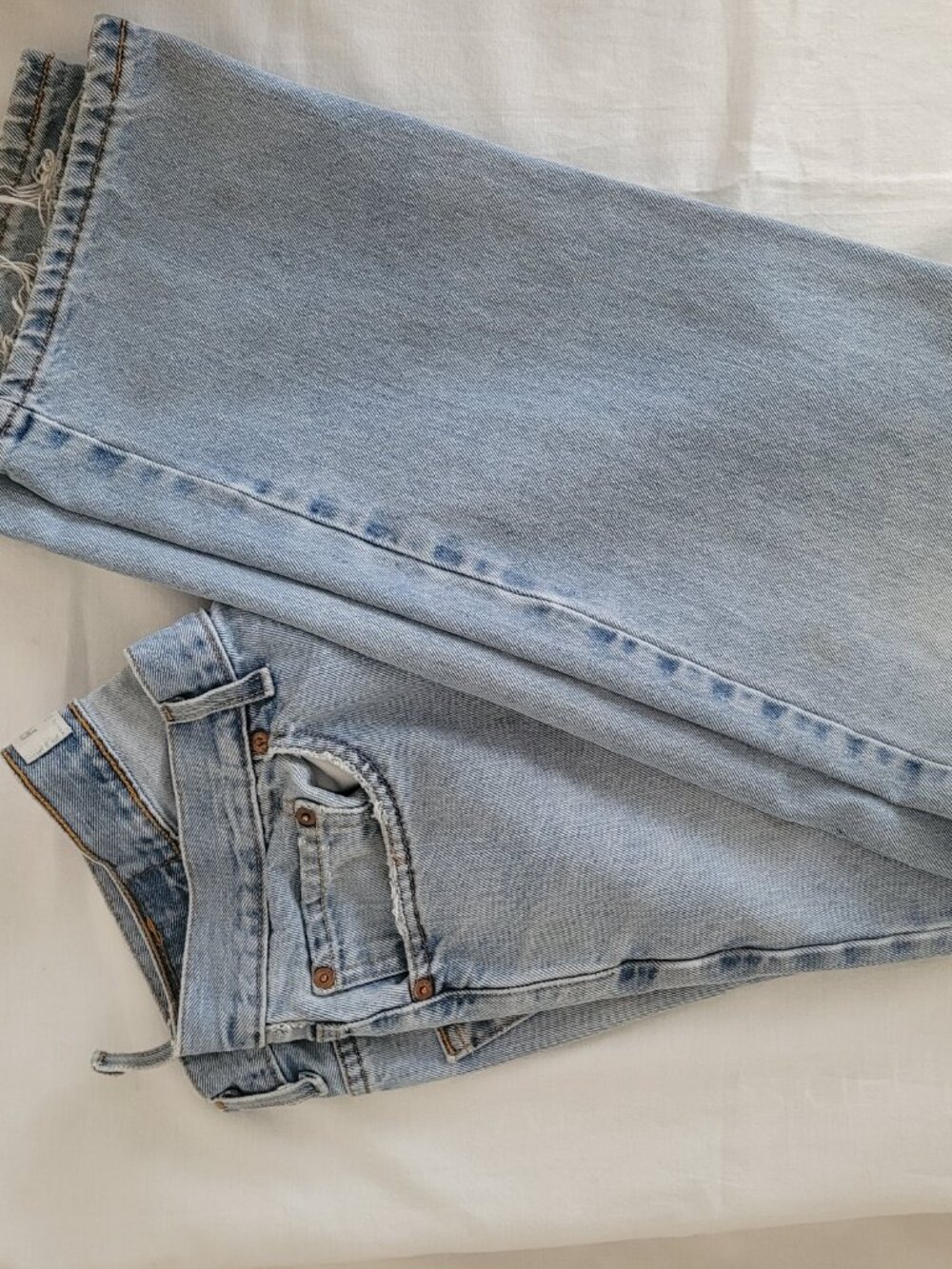 Levis 505 Jeans Regular Fit 36x32 Mens Worn - Picture 6 of 15